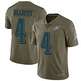 Nike Eagles 4 Jake Elliott Olive Salute To Service Limited Jersey Dzhi,baseball caps,new era cap wholesale,wholesale hats
